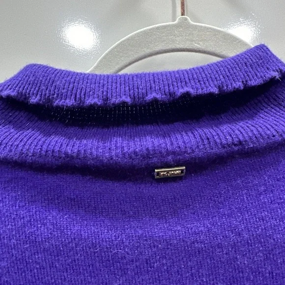 ST.JOHN SPORT  Women's Sweater Sleeveless Blue Cashmere Size Xl Lightweight Knit - Picture 8 of 11